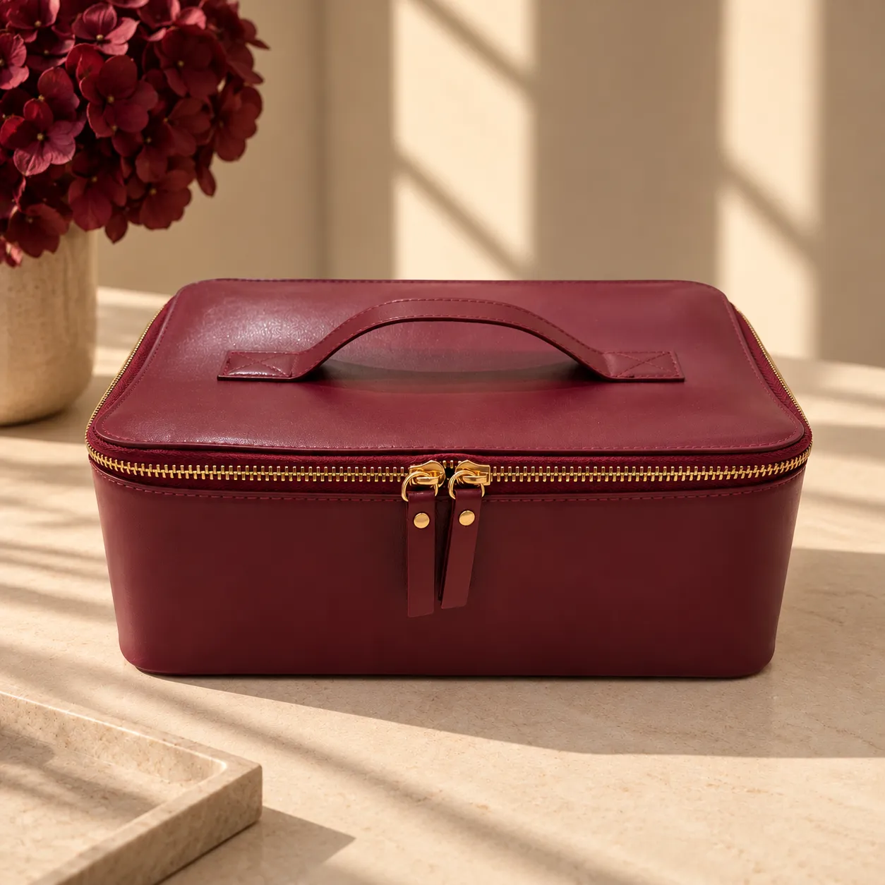 Burgundy Vanity Case